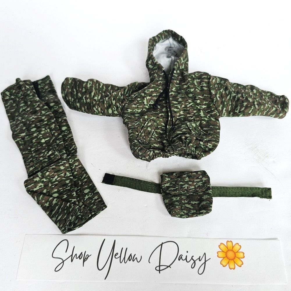Lot of 4 Russian Camouflage Action‎ Figure Pants Hoodie Belt Bag 1:6 Scale 1333